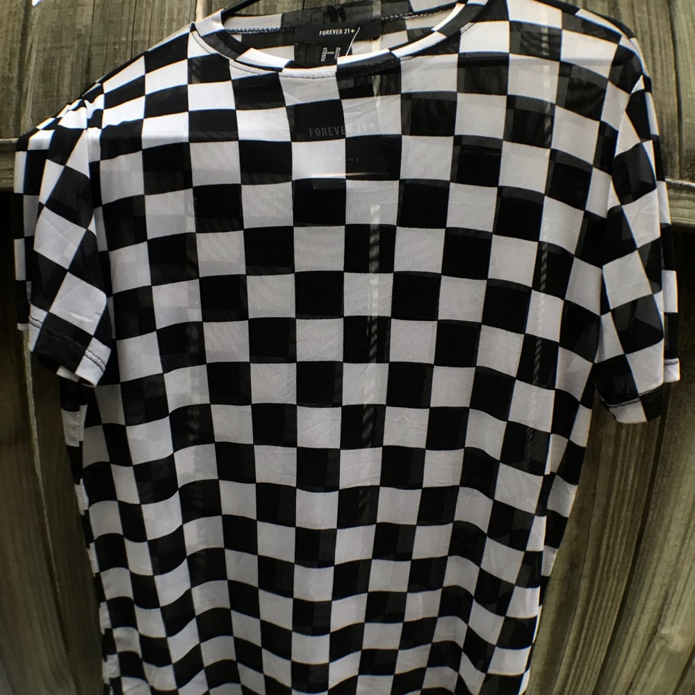 Forever 21 Checkerboard Tee - Picture 4 of 5